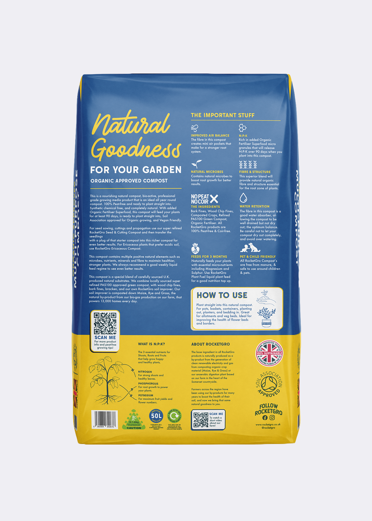 50L Rocket Gro Multi-Purpose Compost