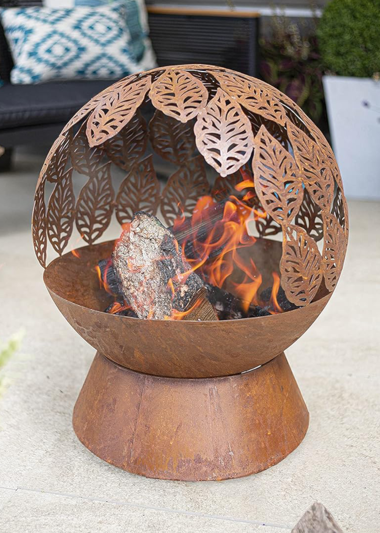 La Hacienda Leaf Globe Firepit