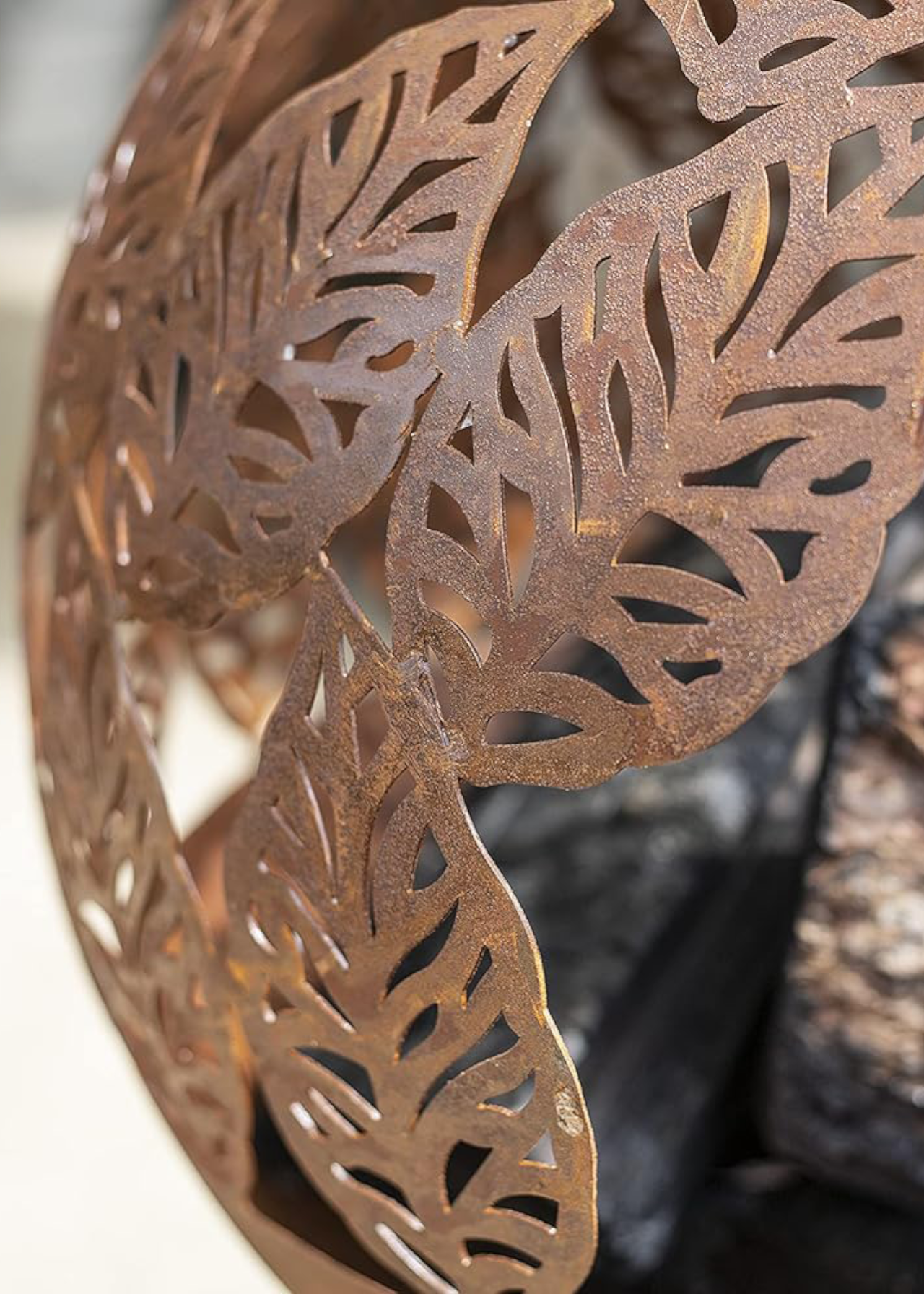 La Hacienda Leaf Globe Firepit