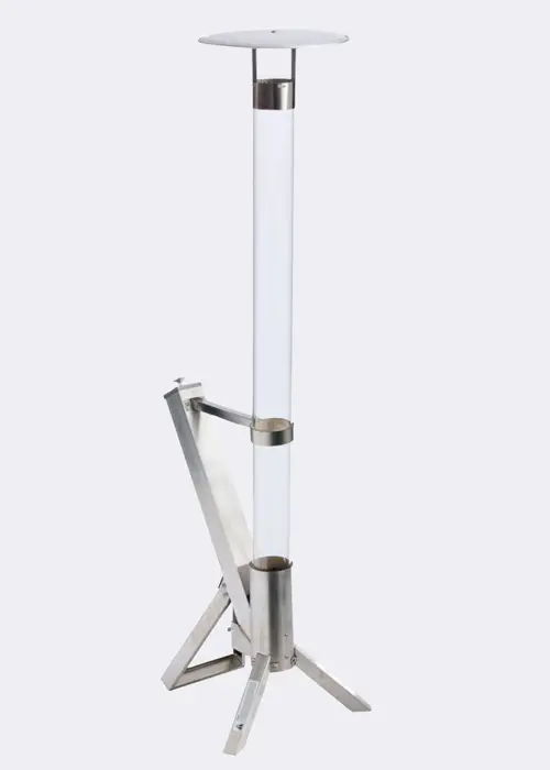 A photo of Outback Lunar Pellet Patio Heater 1.29m Stainless Steel