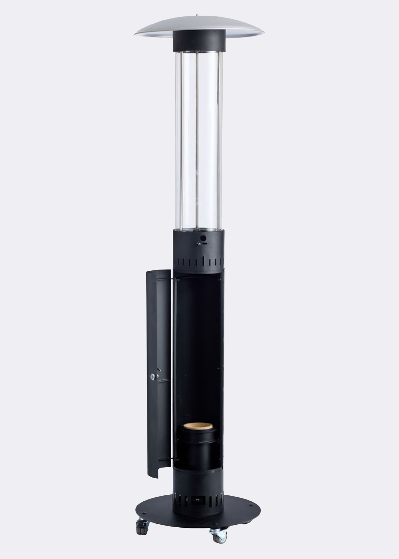 Outback Lunar Elite Pellet Patio Heater 2.14m Black Steel