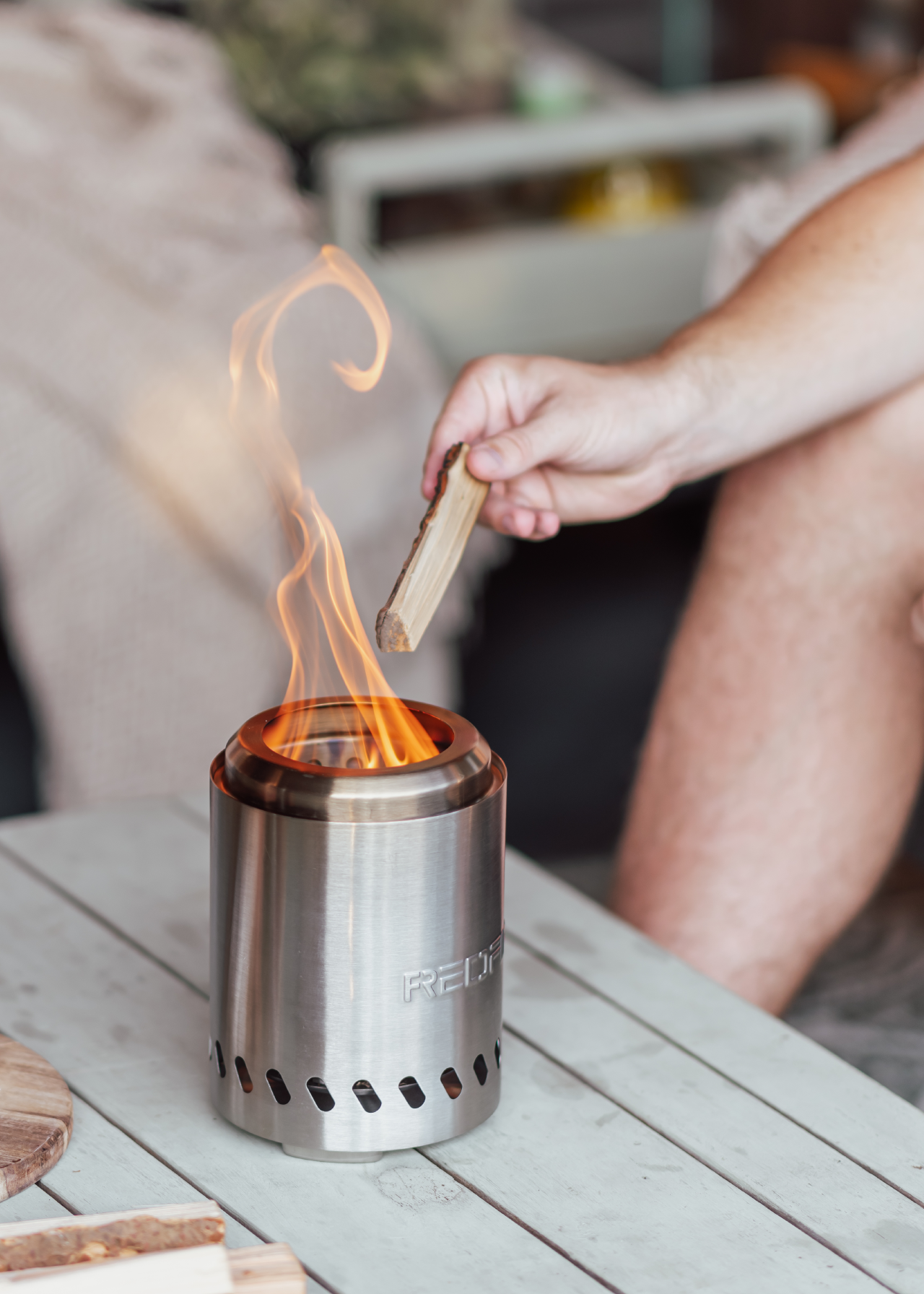 RedFire Volcano Pellet Tabletop Fire Pit Small Stainless Ste