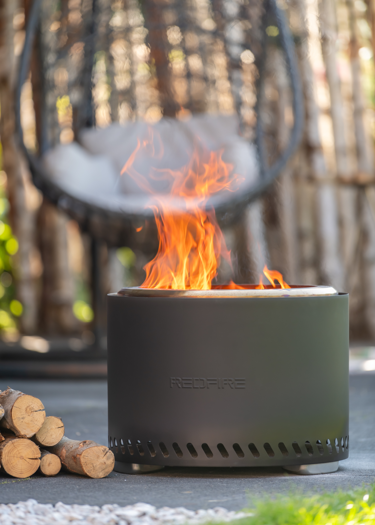RedFire Volcano Pellet Fire Pit Extra Large Black