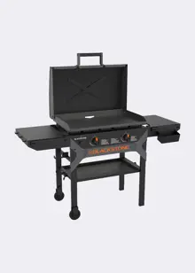 28" Iron Forged Blackout Griddle Cooking Station with Hood