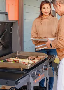 28" Iron Forged Blackout Griddle Cooking Station with Hood