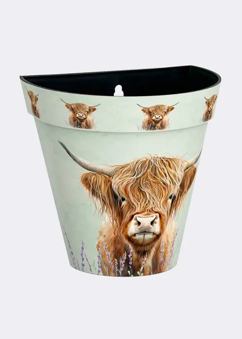 Highland Cow Zest Wall Pot 23cm