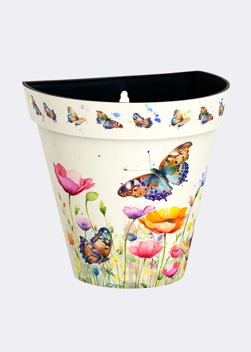 A photo of Butterflies Zest Wall Pot 23cm
