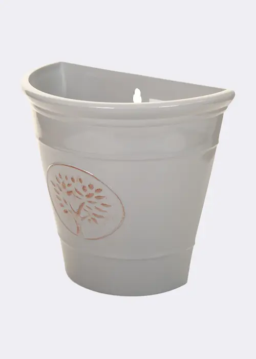 A photo of Blenheim Wall Pot 25cm Grey