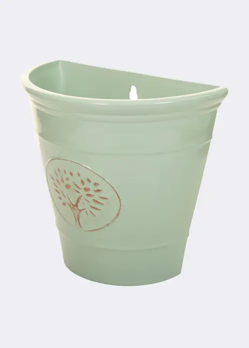 A photo of Blenheim Wall Pot 25cm Green