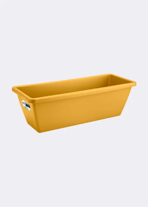 A photo of Elho Barcelona Trough Planter 50cm Yellow