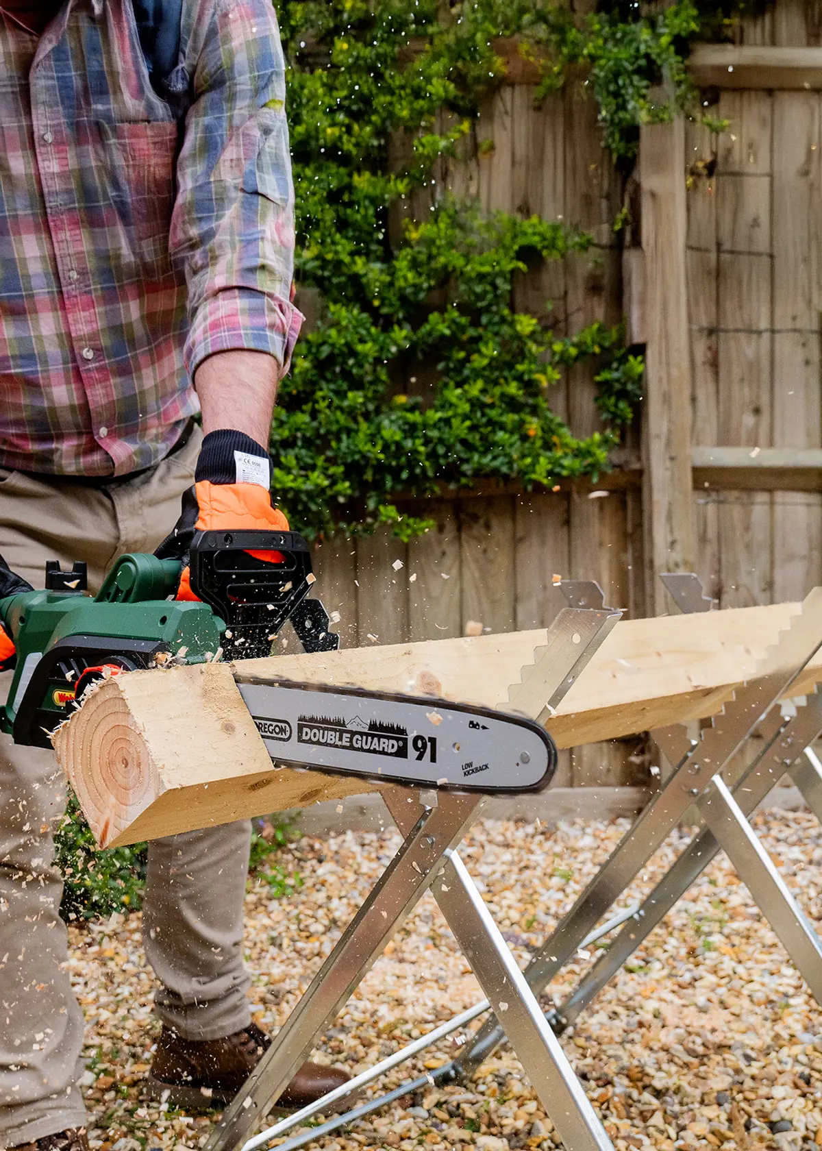 A photo of The Handy Foldable Serrated Edged Saw Horse