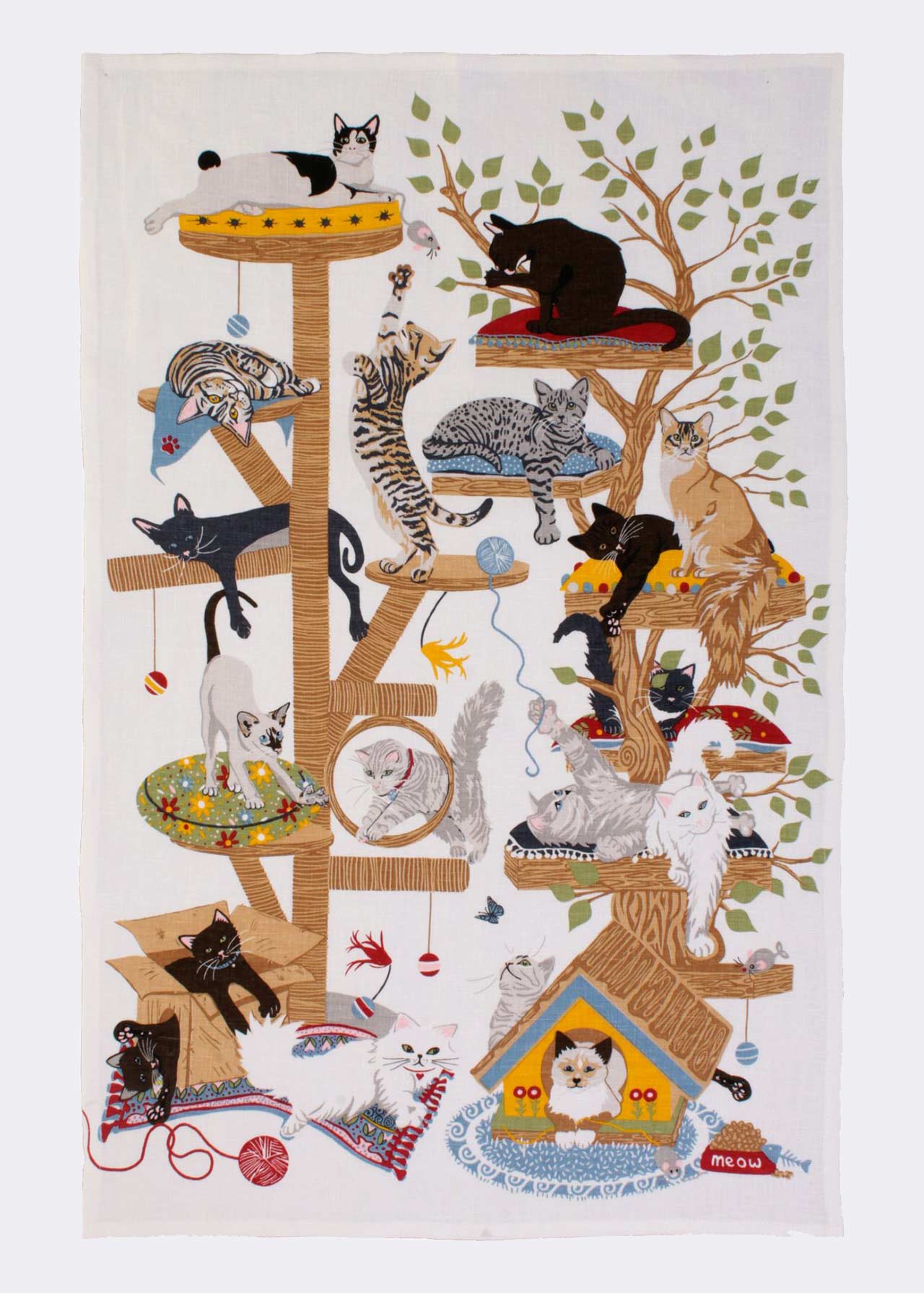 Moggie Mayhem Cotton Tea Towel