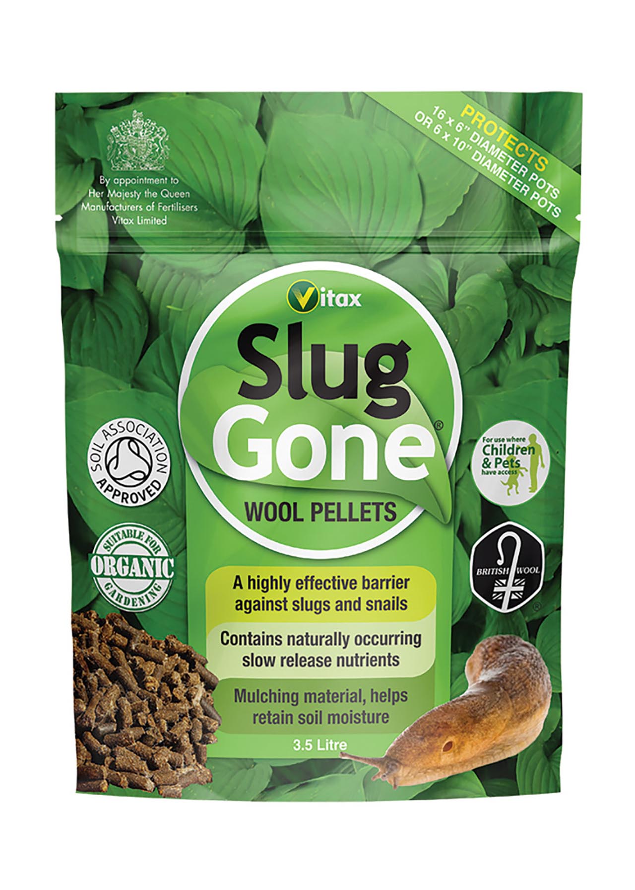 Vitax slug gone wool pellets 3.5ltr