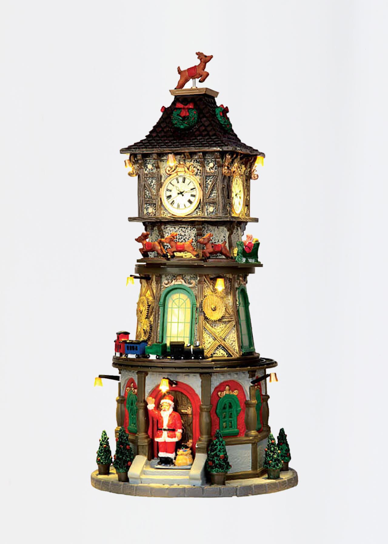 Lemax Christmas Clock Tower Animated Model | Dobbies Garden Centres