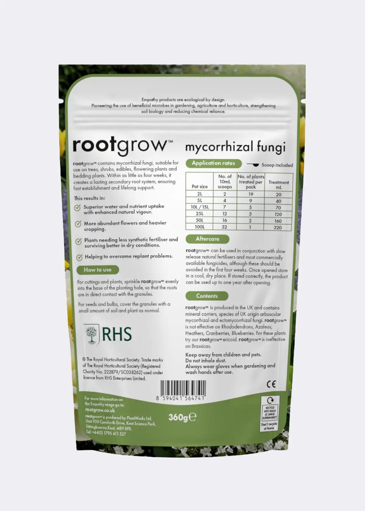A photo of RHS Empathy Rootgrow 360g