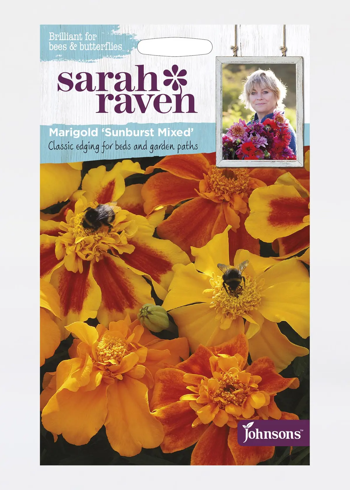 A photo of Marigold (French X African) Sunburst Mixed Seeds