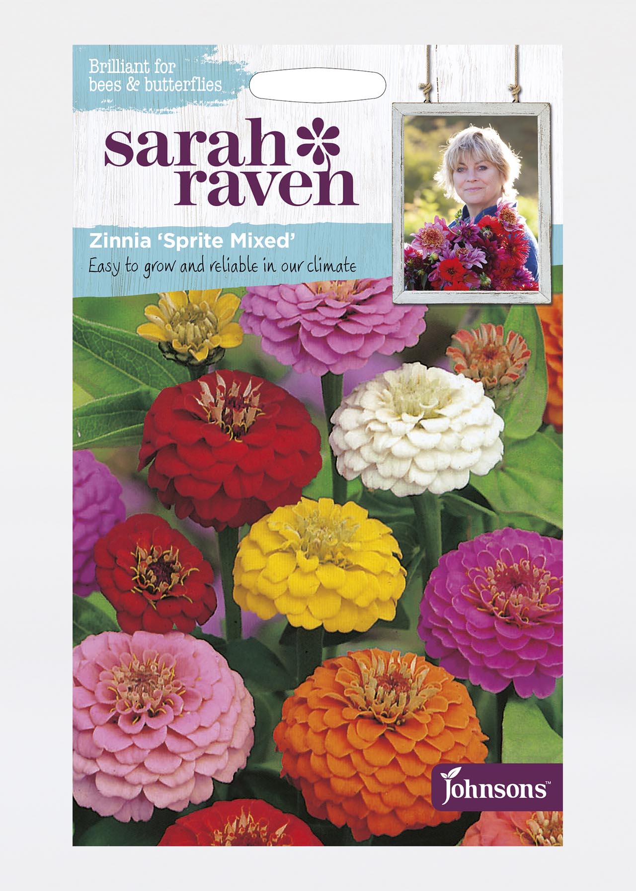 Zinnia Sprite Mixed Seeds