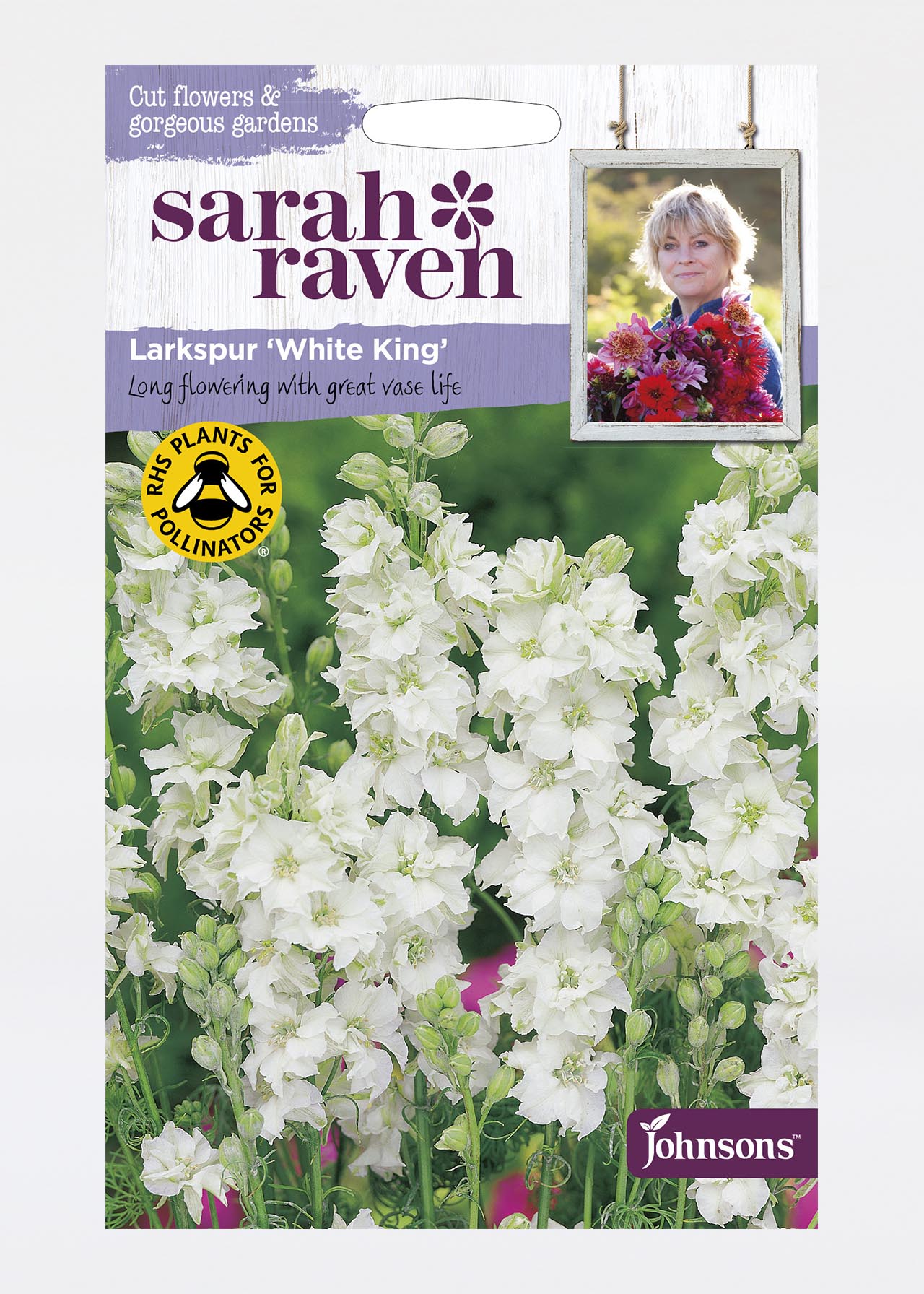 Larkspur White King Seeds