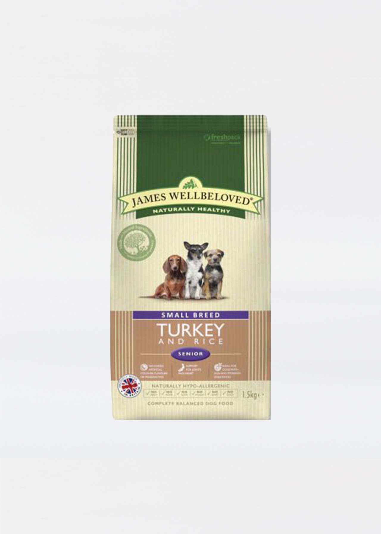 James Wellbeloved Small Adult Turkey & Rice 1.5kg