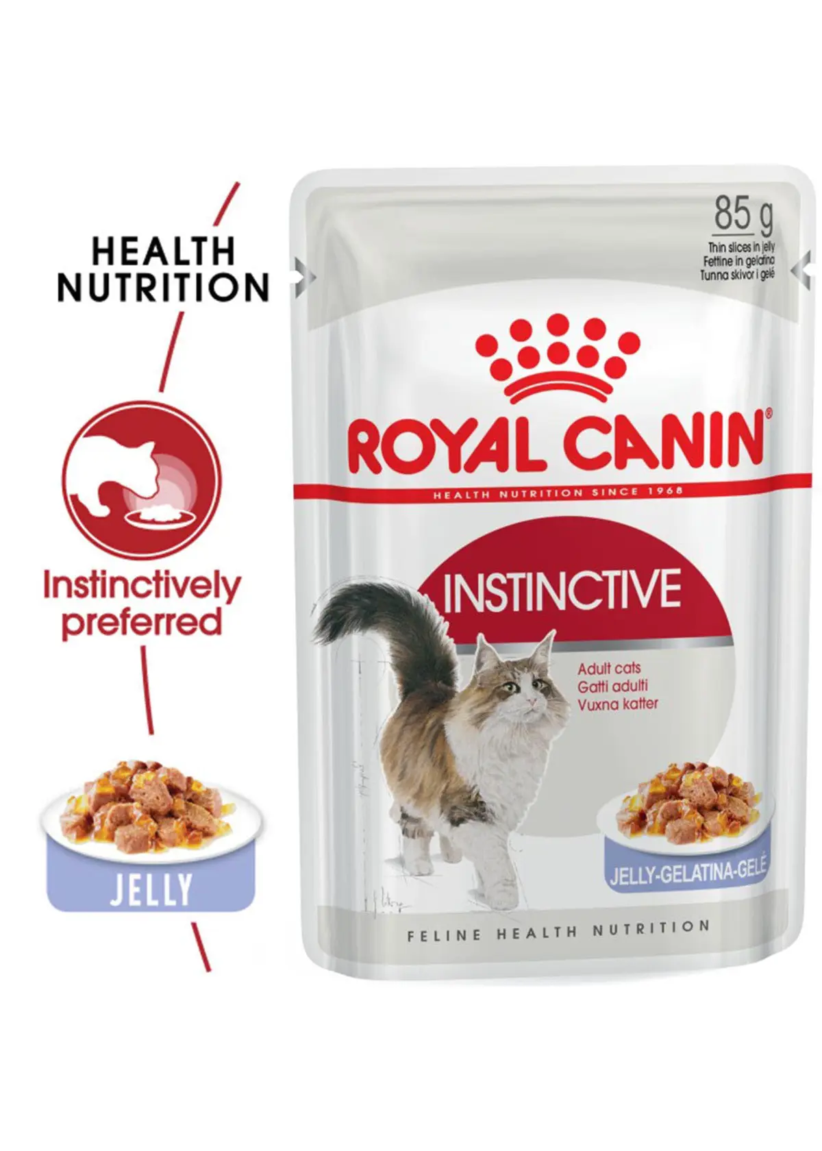 A photo of Royal Canin Instinctive Adult Cat Food in Jelly 85g