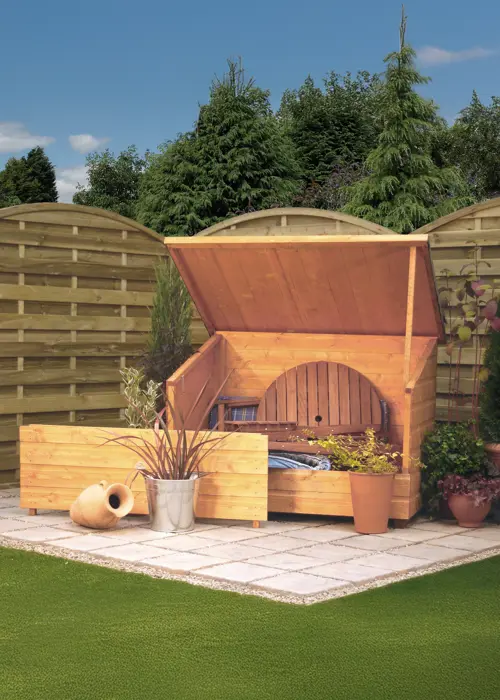 A photo of Shiplap Wooden Garden Storage Chest