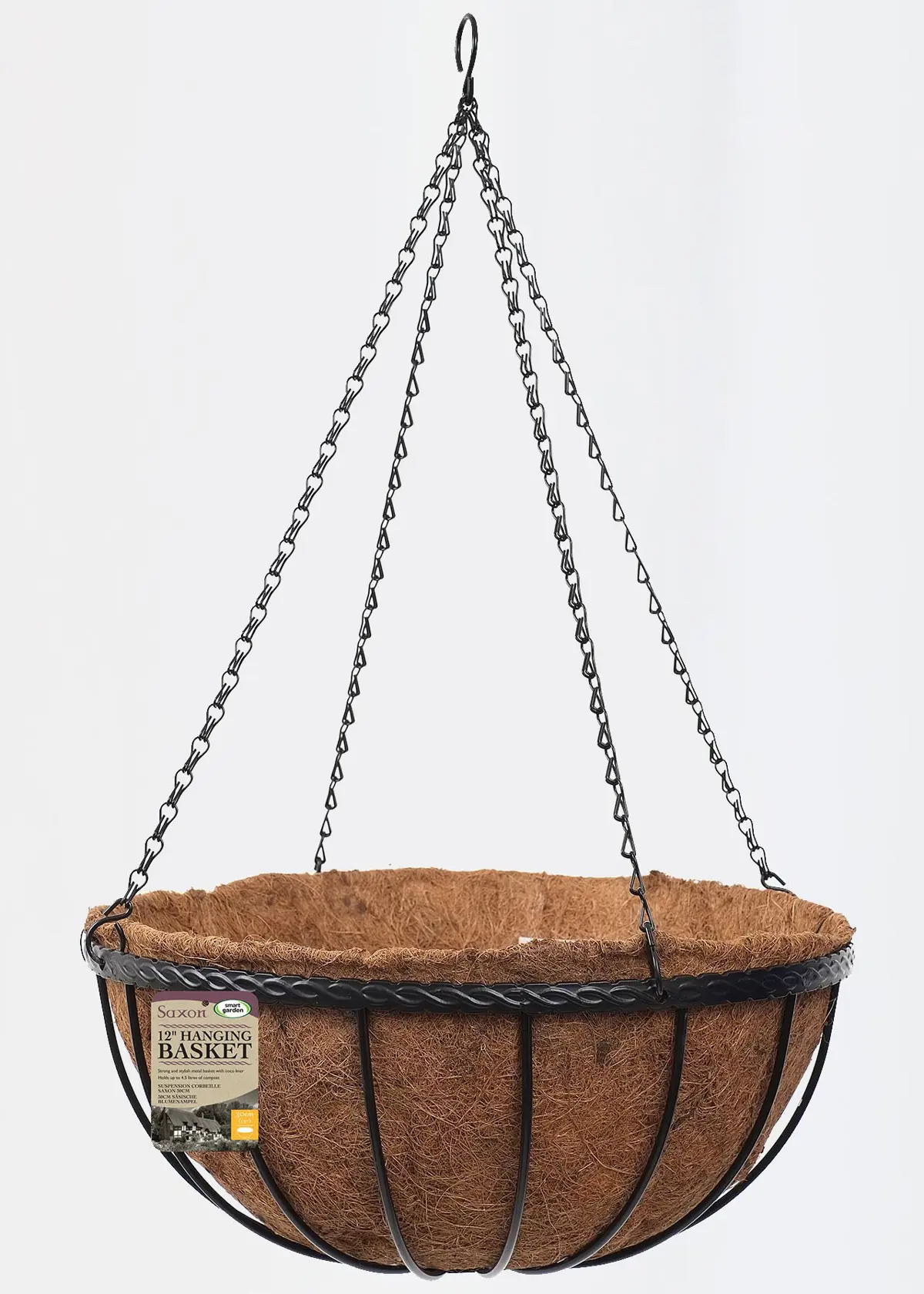 A photo of Saxon Hanging Basket 12in