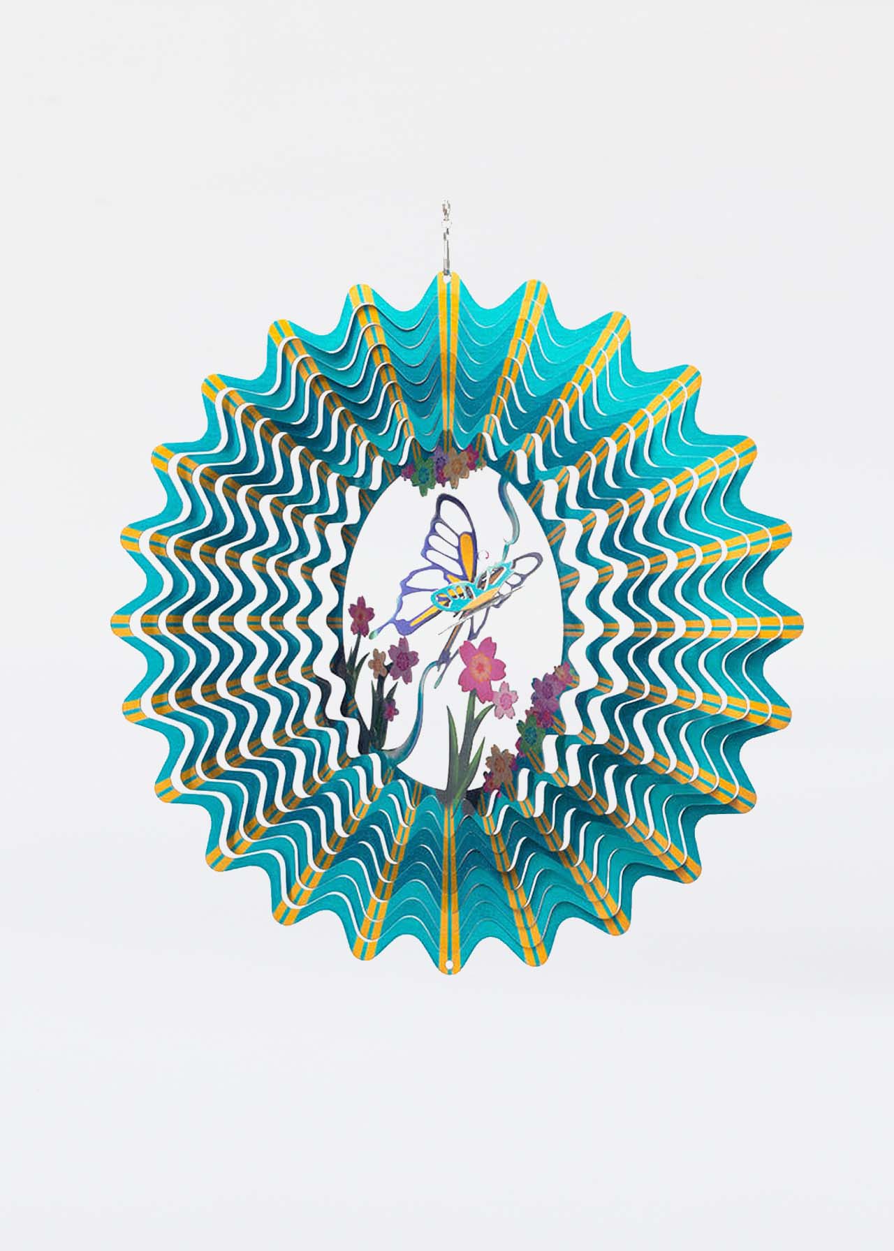 Spinart 3D Butterfly 12'' Blue Wind Spinner Dobbies Garden Centres