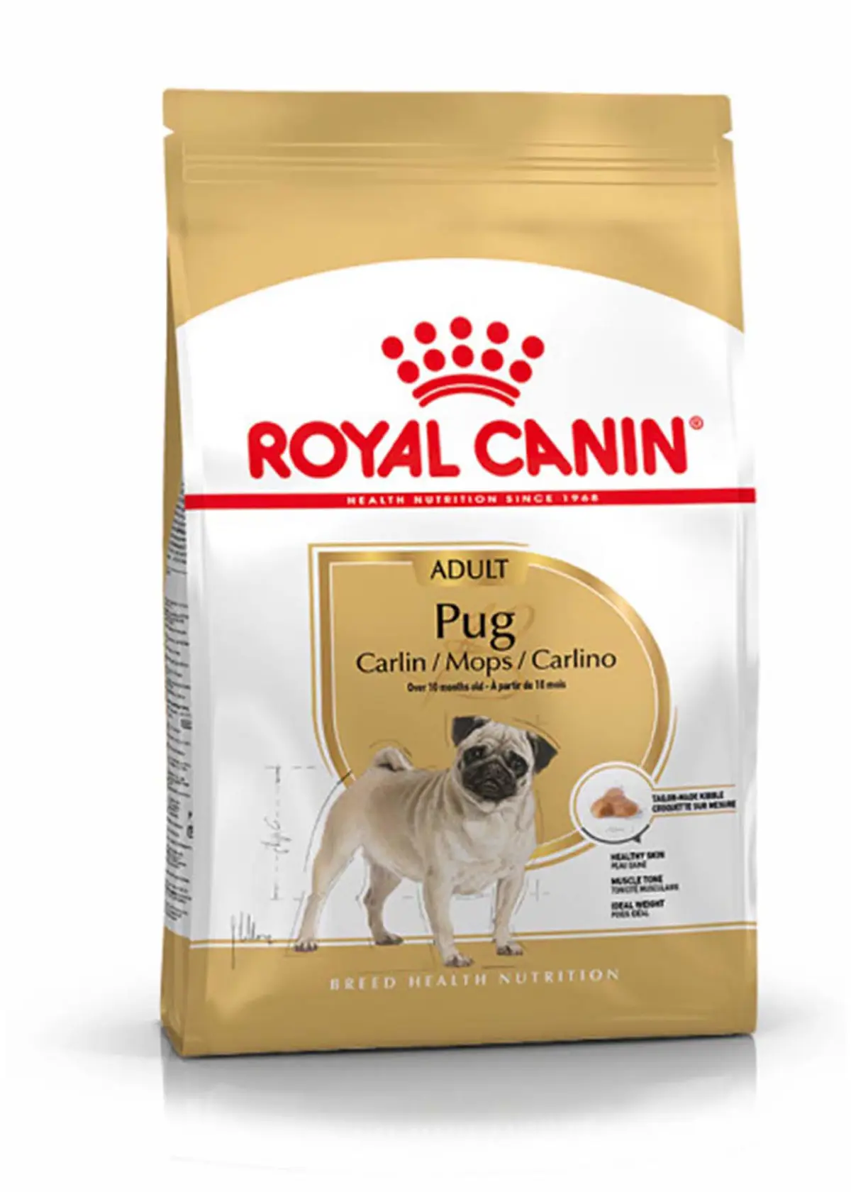 A photo of Royal Canin Adult Pug Dry Food 1.5kg