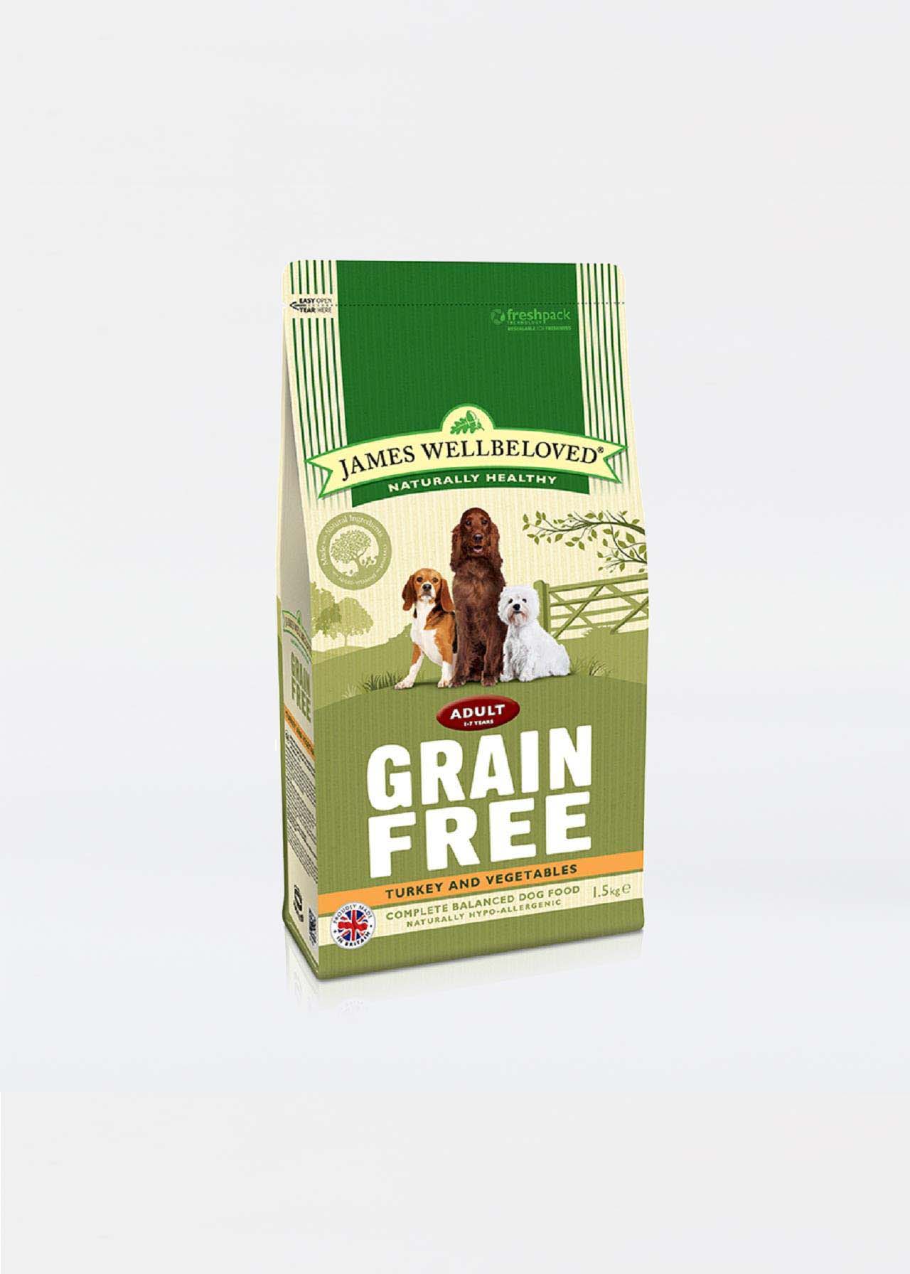 James Wellbeloved Grain Free Adult Dry Dog Food Turkey & Veg