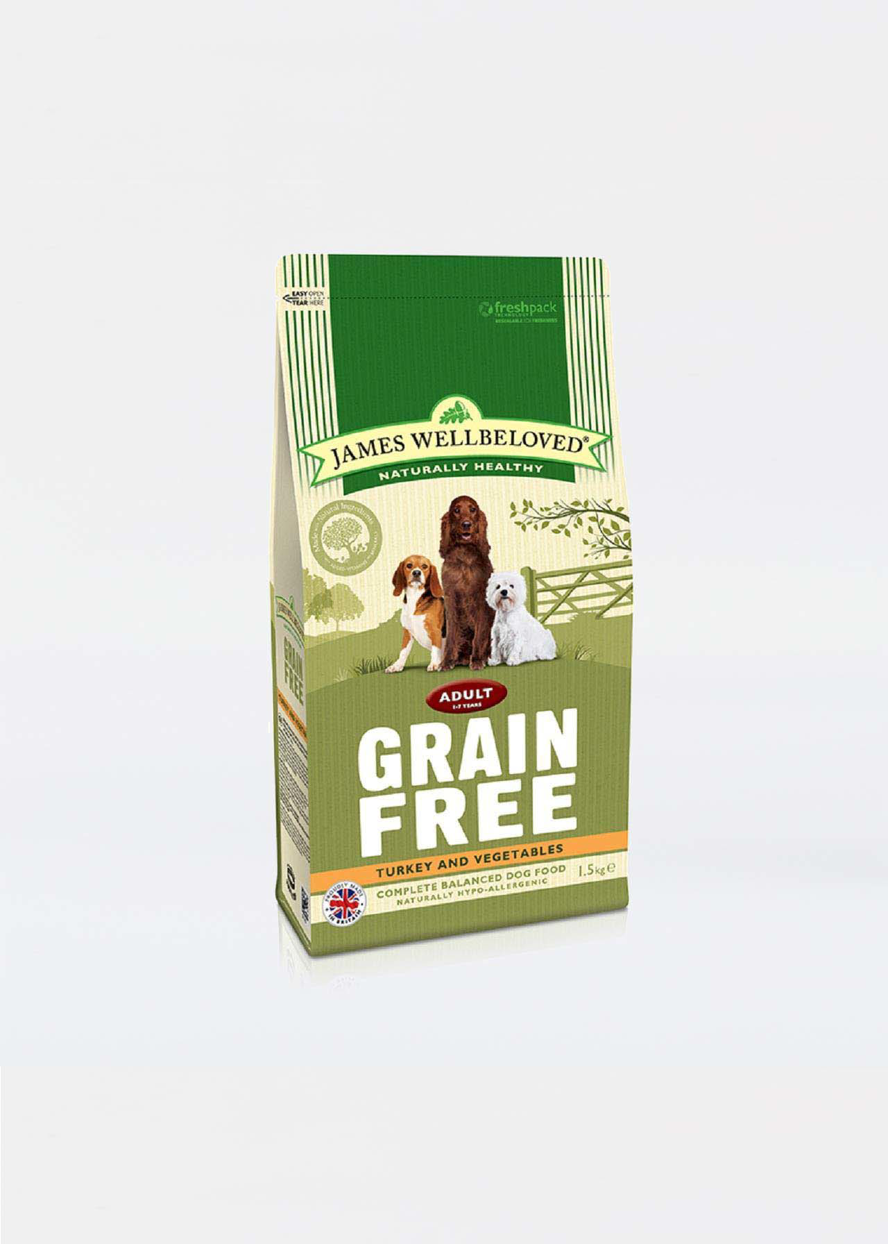 James Wellbeloved Grain Free Adult Dry Dog Food Turkey & Veg