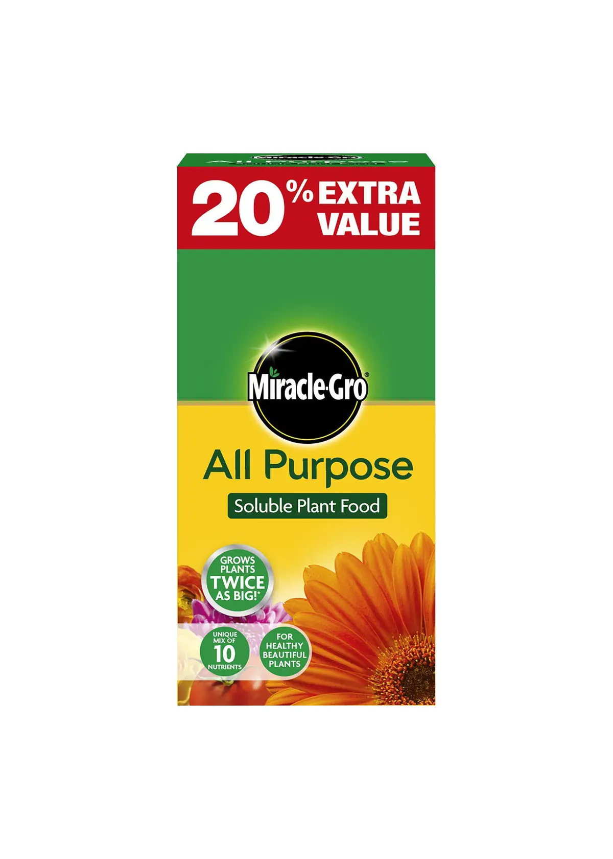 A photo of Miracle-Gro All Purpose Plant Food 1kg +20% Free