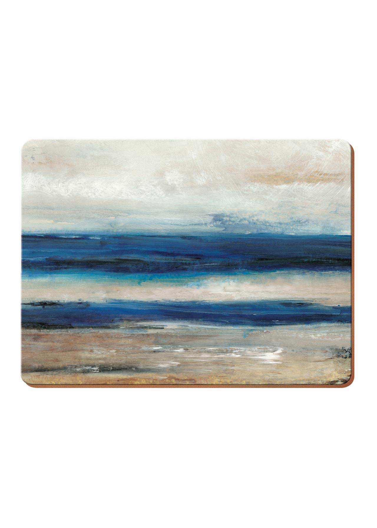 Blue Abstract Pack Of 6 Mats