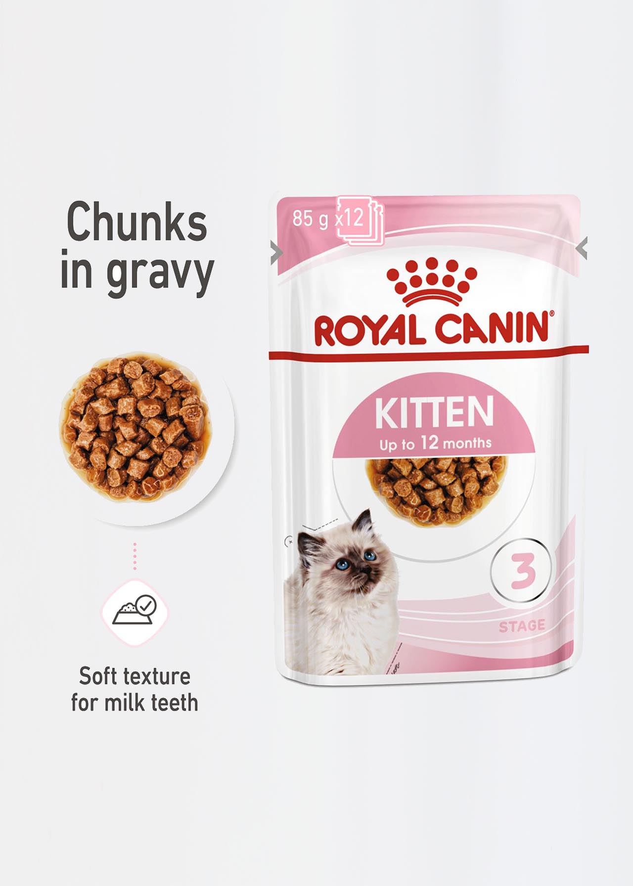 Royal Canin Kitten Food in Gravy 85g