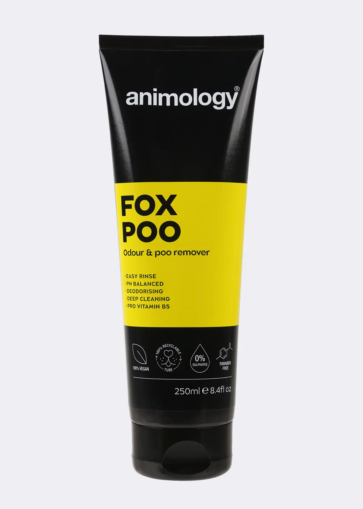 A photo of Animology Fox Poo Dog Shampoo 250ml