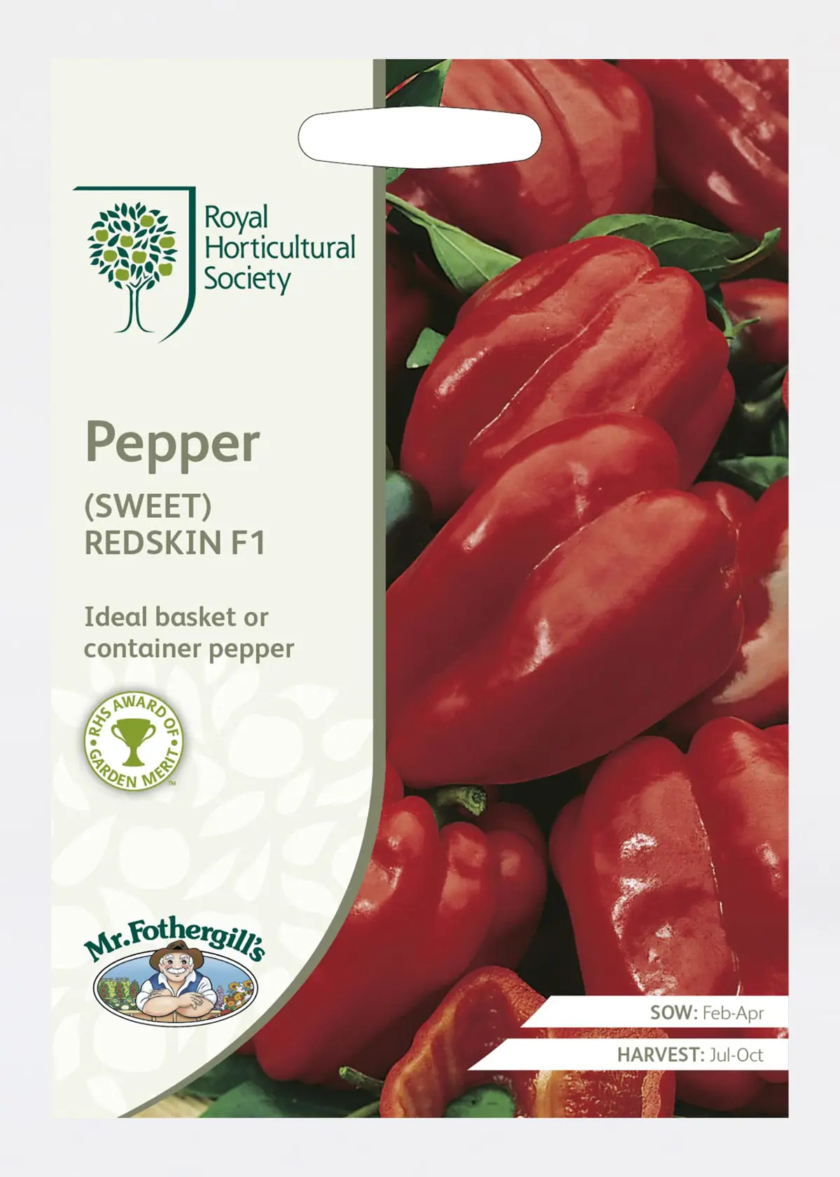 A photo of Rhs Pepper (Sweet) Redskin F1 Seeds