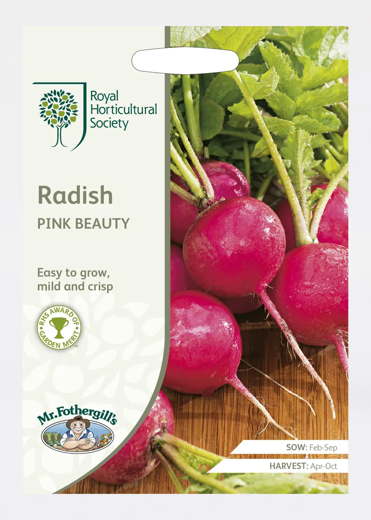 A photo of Rhs Radish Pink Beauty Seeds