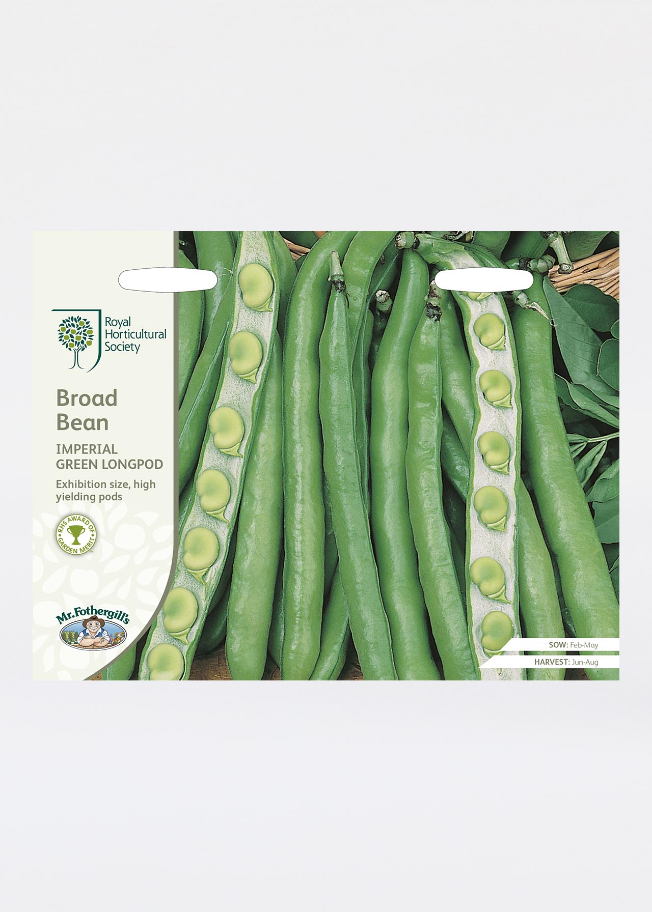 Rhs Broad Bean Imperial Green Longpod Seeds
