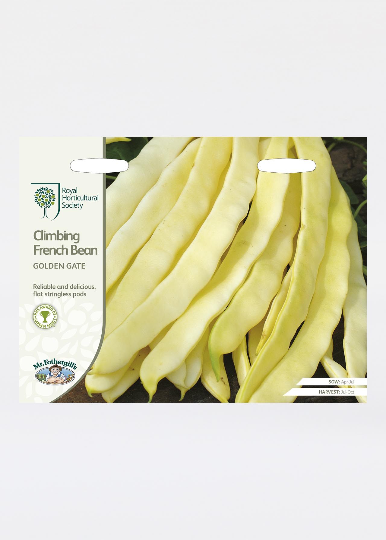 RHS Climbing French Bean Golden Gate Seeds