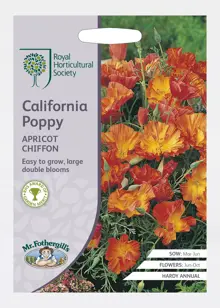 Rhs California Poppy Apricot Chiffon Seeds