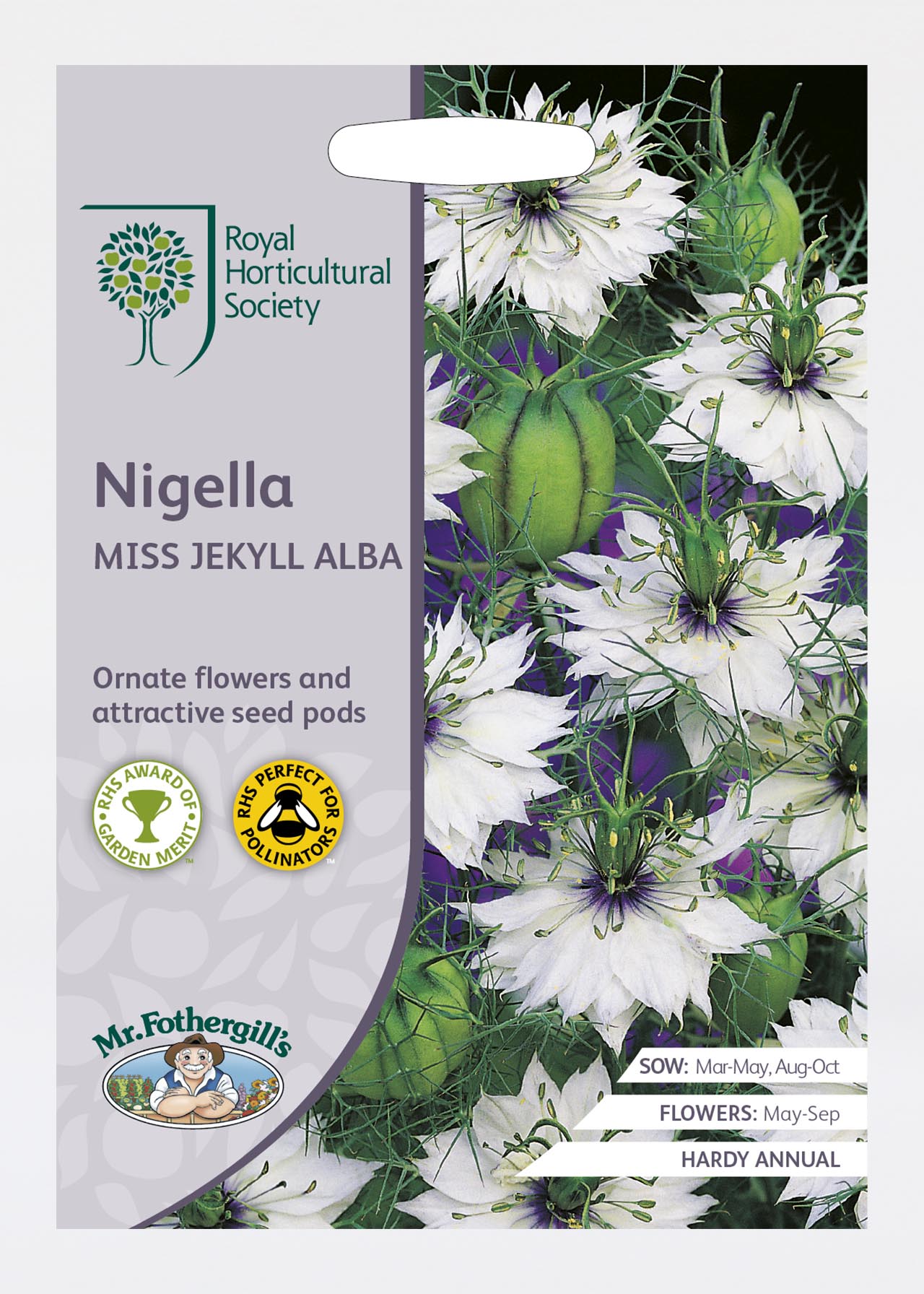 RHS Nigella Miss Jekyll Alba Seeds