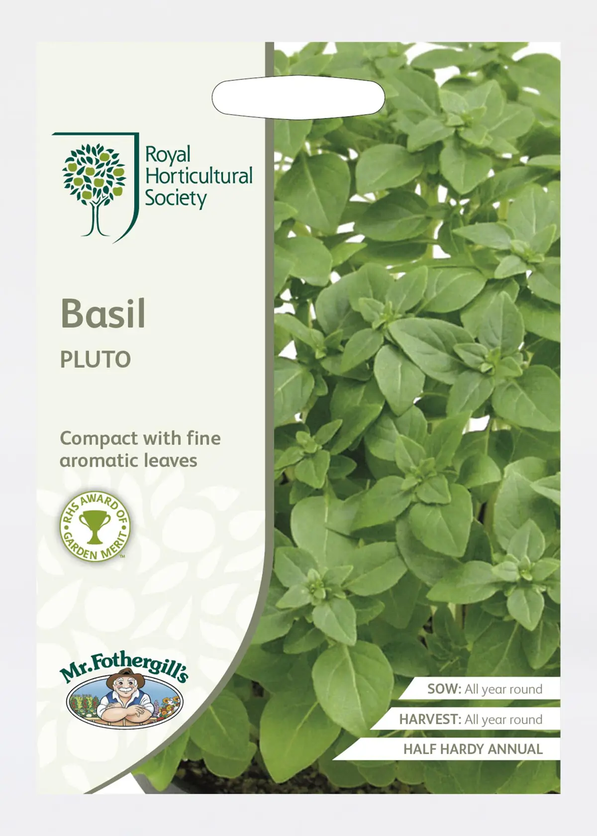 A photo of RHS Basil Pluto Seeds