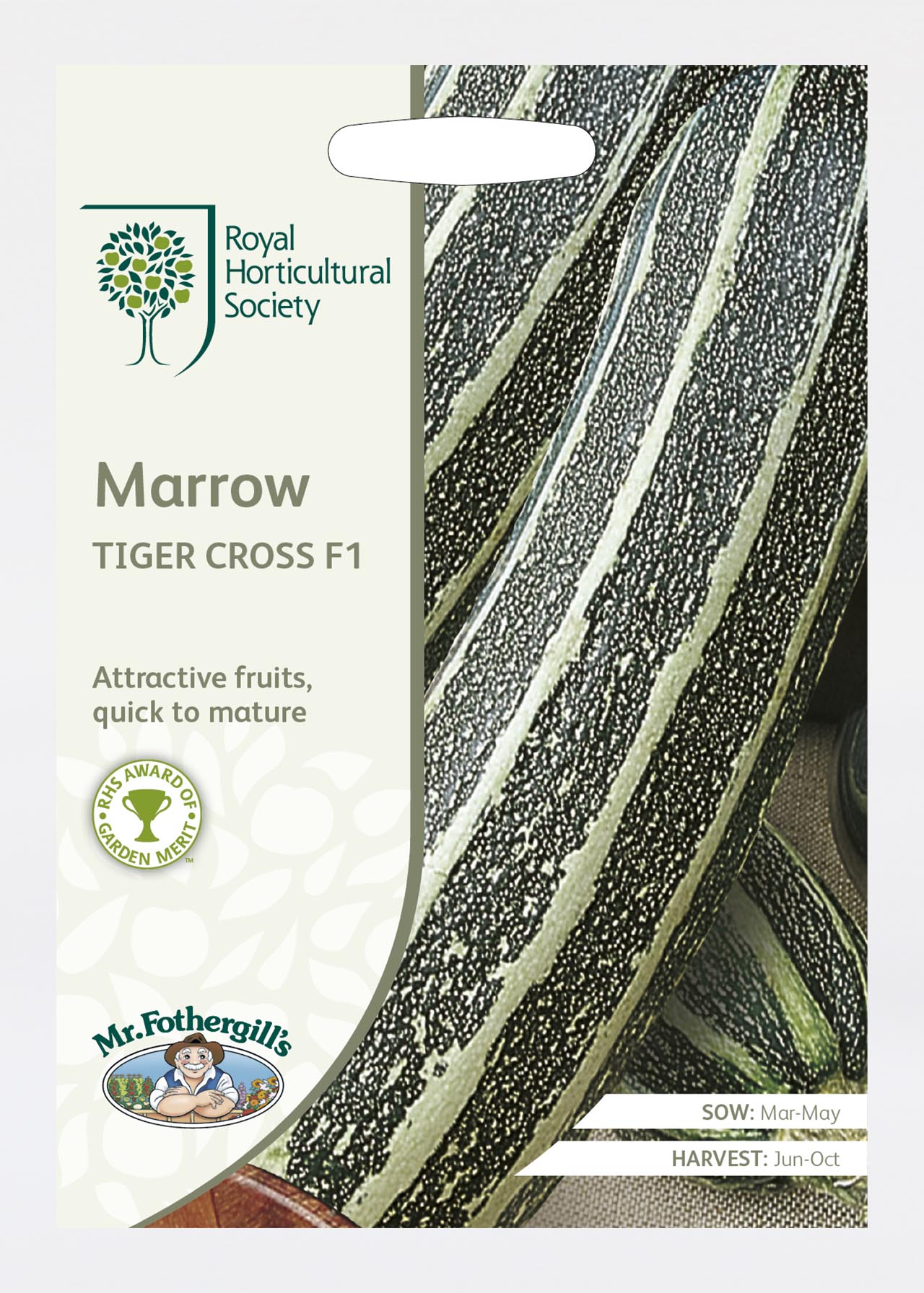 RHS Marrow Tiger Cross F1 Seeds