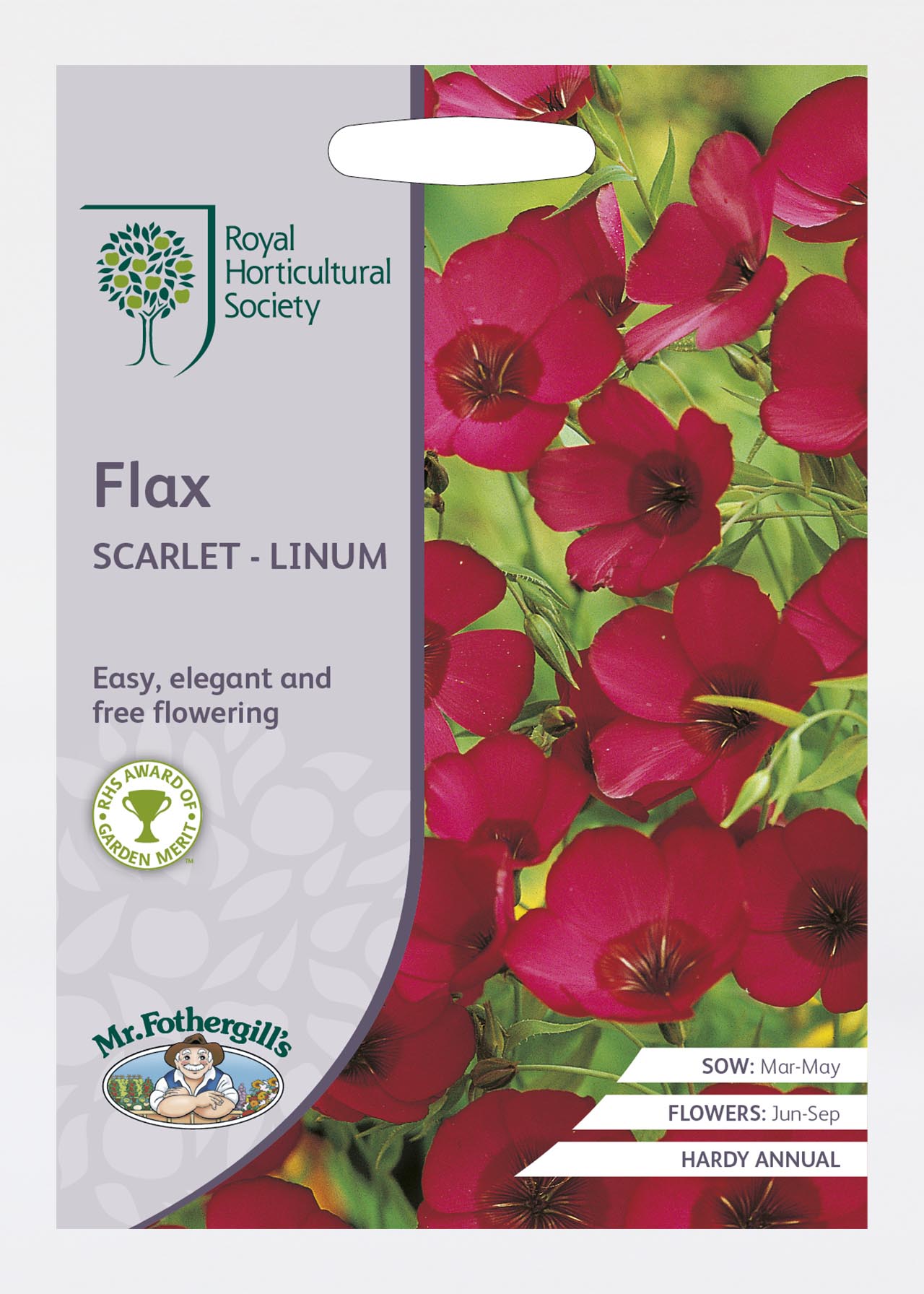 RHS Flax Scarlet Linum Seeds
