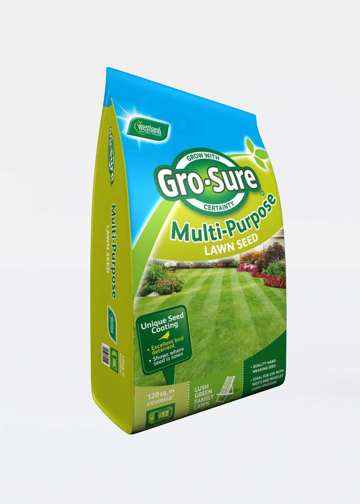 A photo of Gro-Sure Multi Purpose Lawn Seed 3.6kg