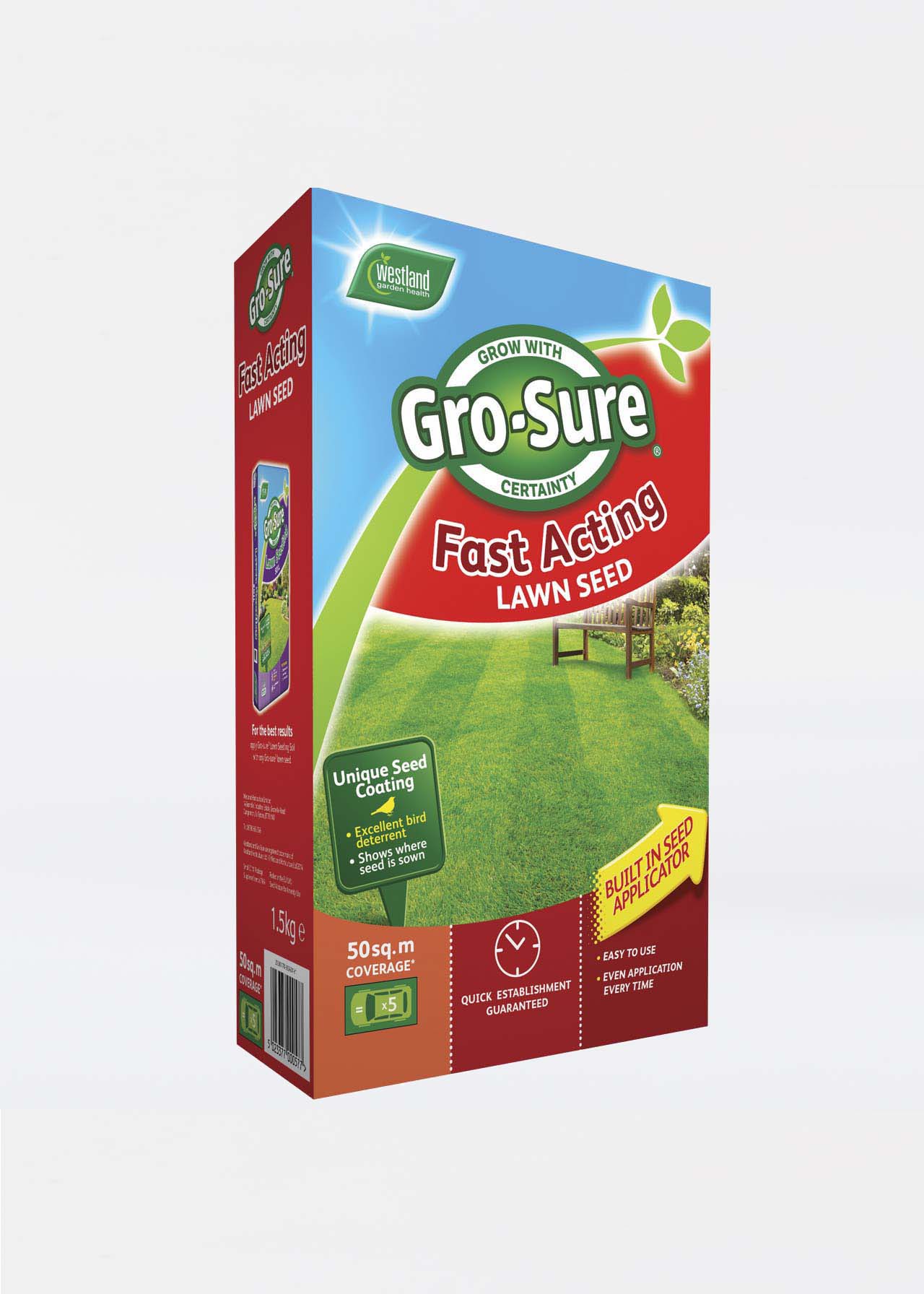 GroSure Fast Acting Lawn Seed 50Sqm