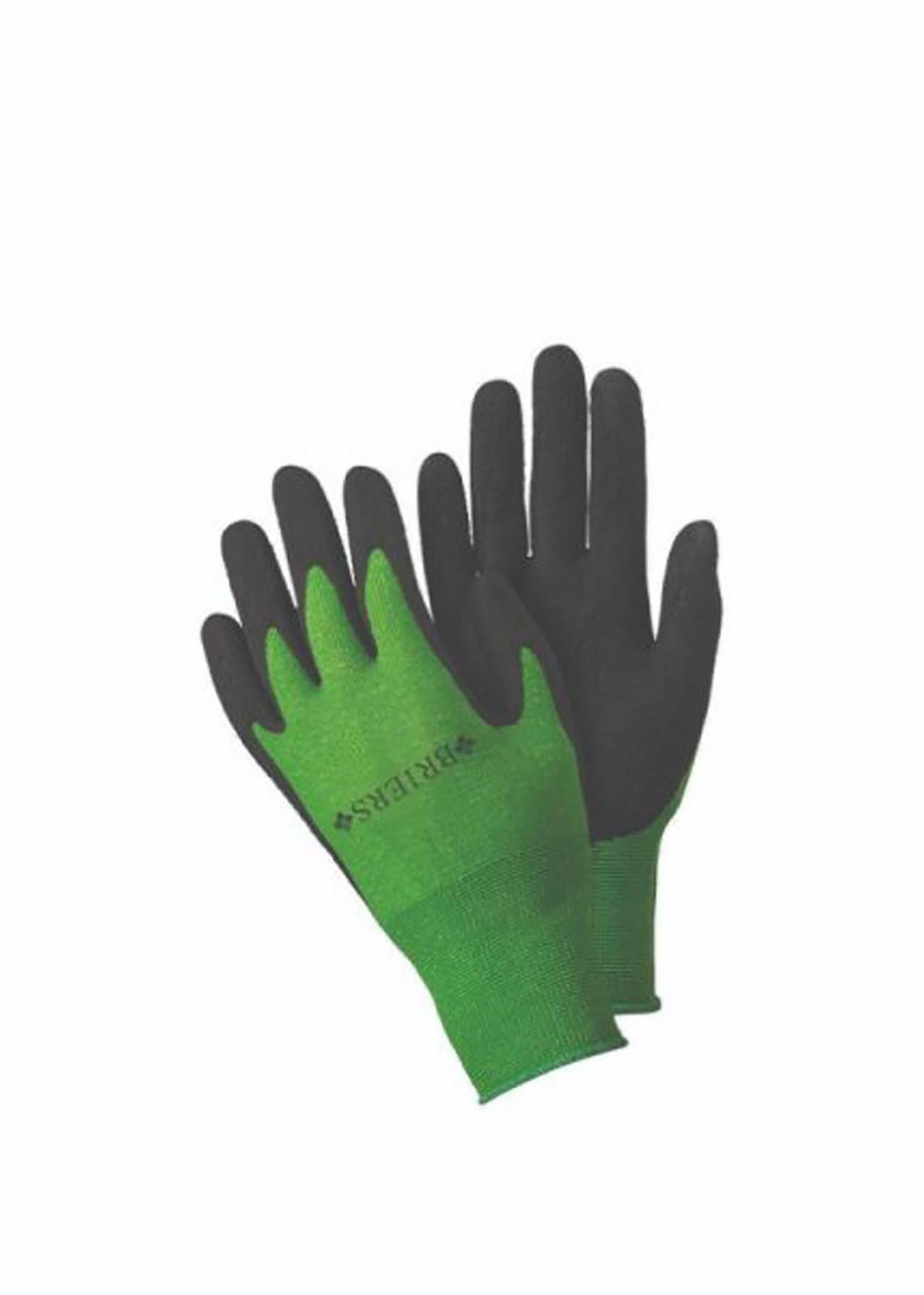 Bamboo Grips Gardening Gloves Large Green