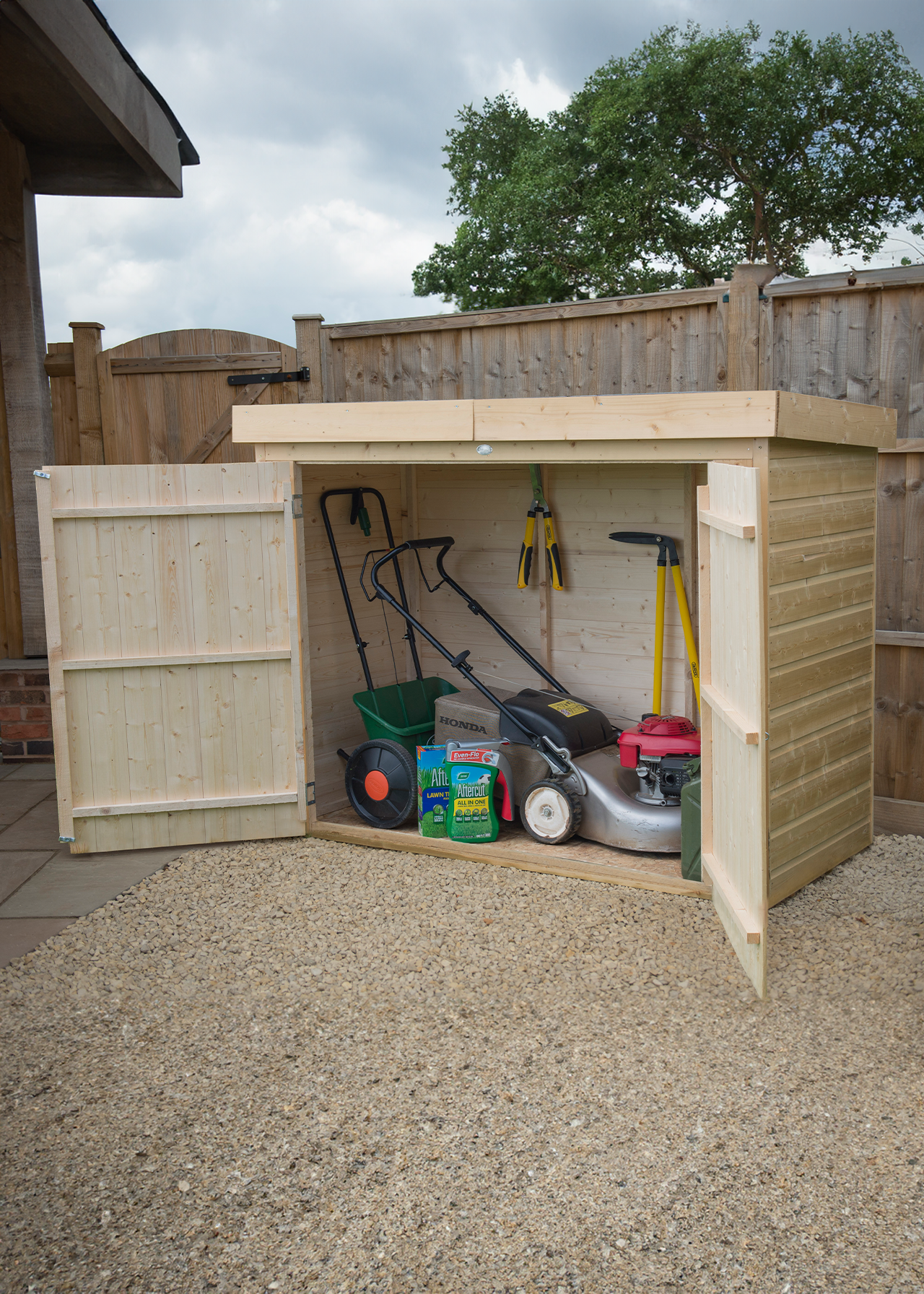 Shiplap Pent Pressure Treated Large Outdoor Store (Installed