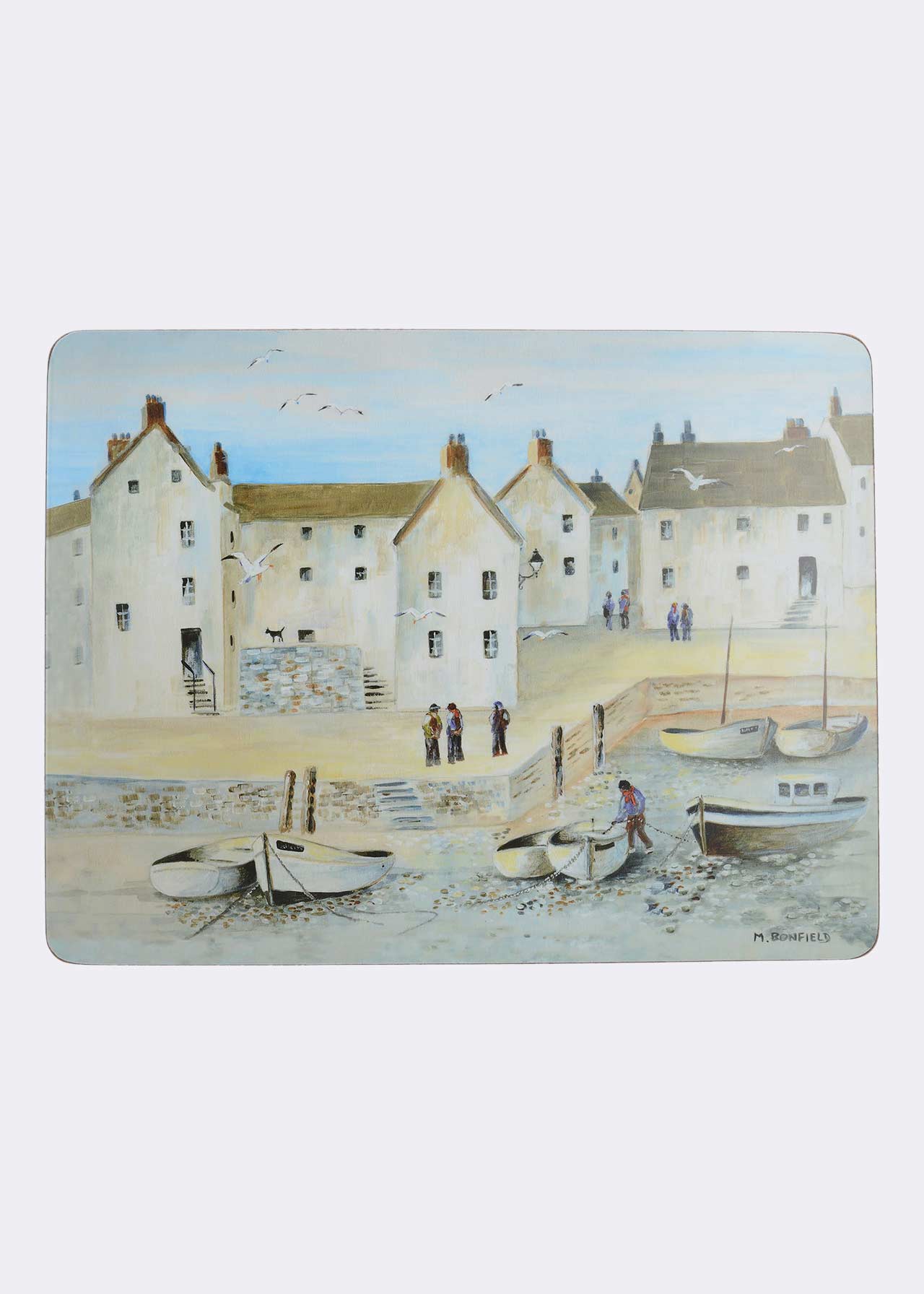 Pack Of 6 Cornish Harbour Premium Placemats 30x23cm