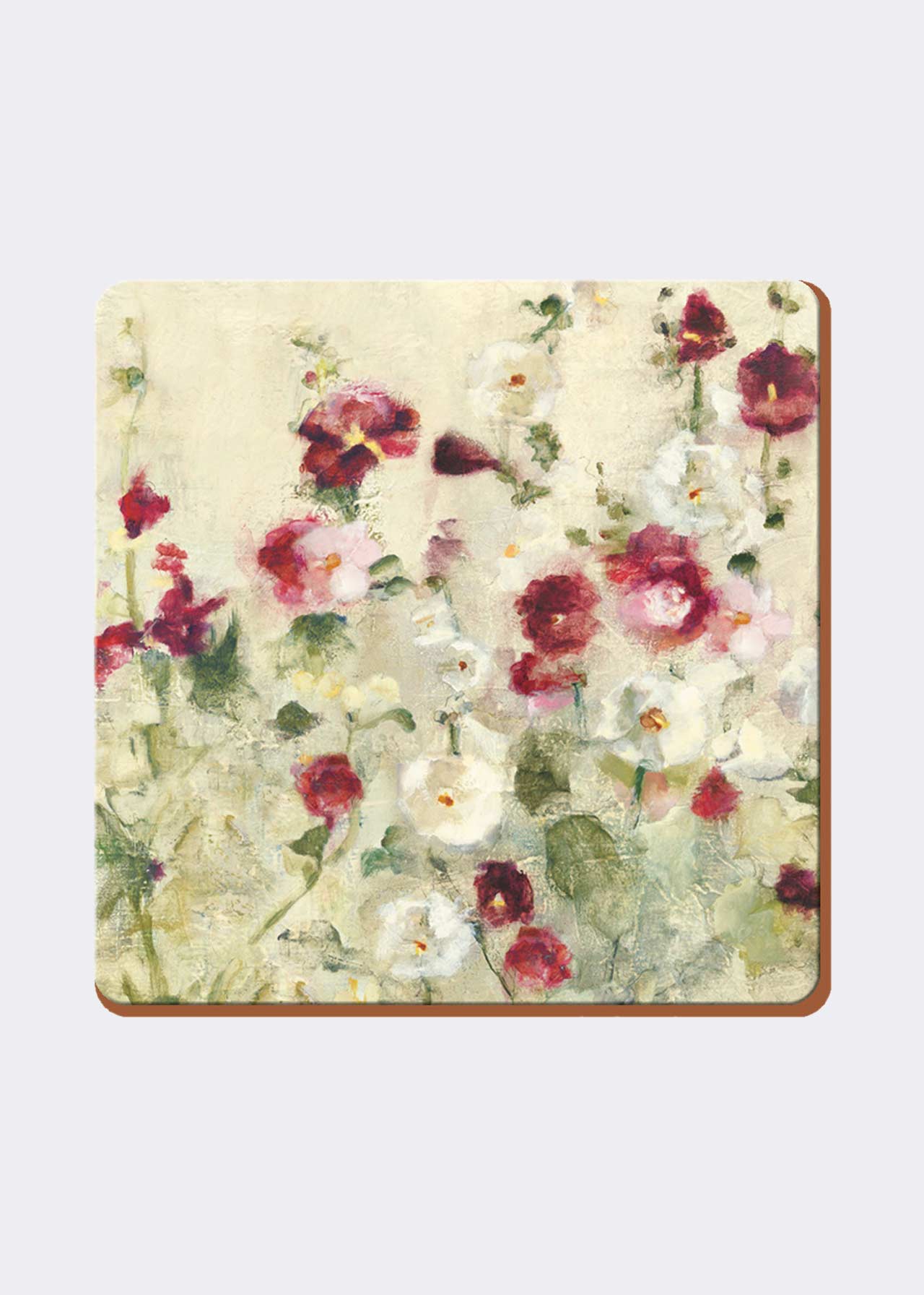 Pack Of 6 Wild Field Poppies Premium Coasters 10.5cm