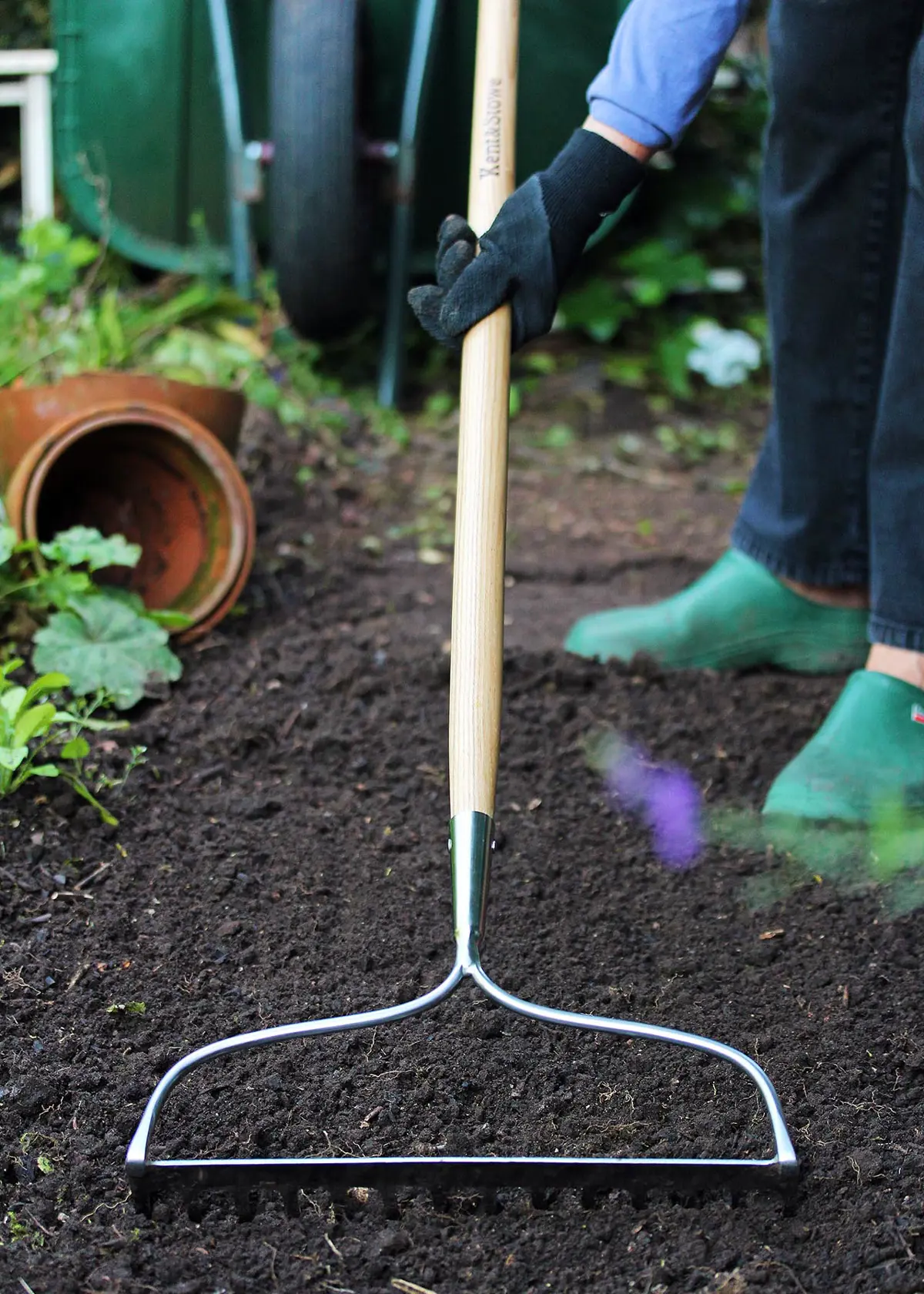 A photo of Kent & Stowe Stainless Steel Long Handled Soil Rake